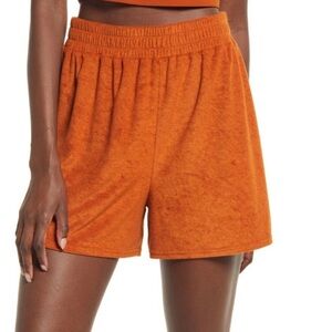 NWOT Open Edit Rust Orange Terry Shorts